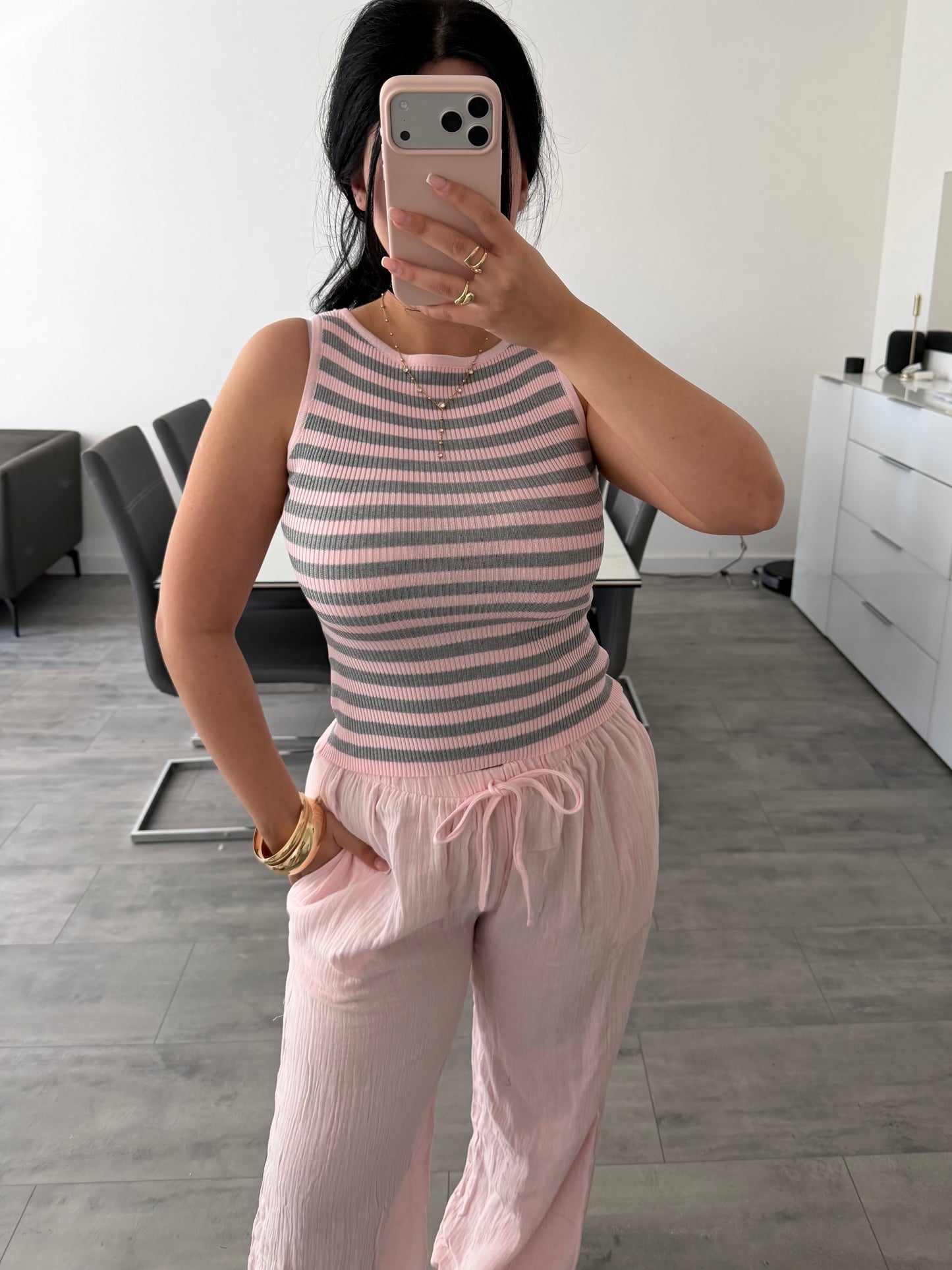 MUSSELIN HOSE MAVIE ROSA – Musselin Damenmode bei Miss Nova