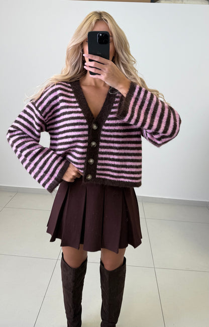 FALTENROCK LARA DUNKELBRAUN