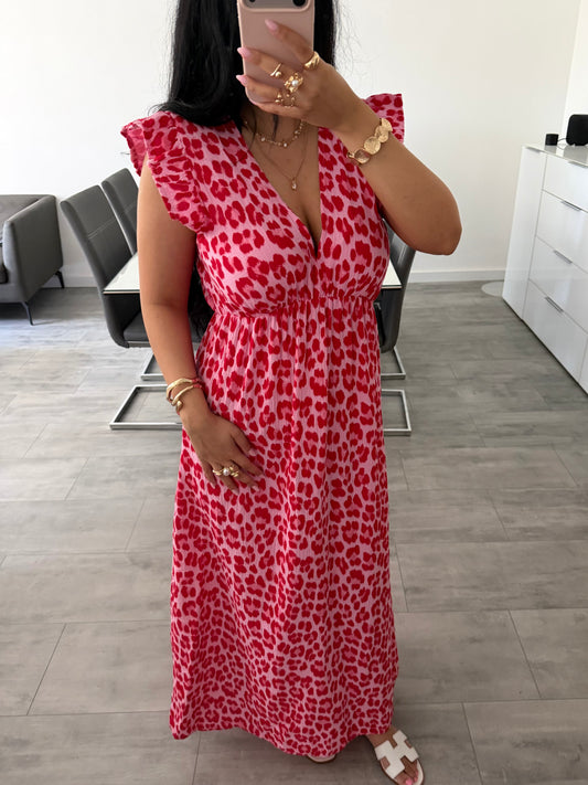 MUSSELIN KLEID MILENA LEOPRINT Musselin kaufen | Miss Nova