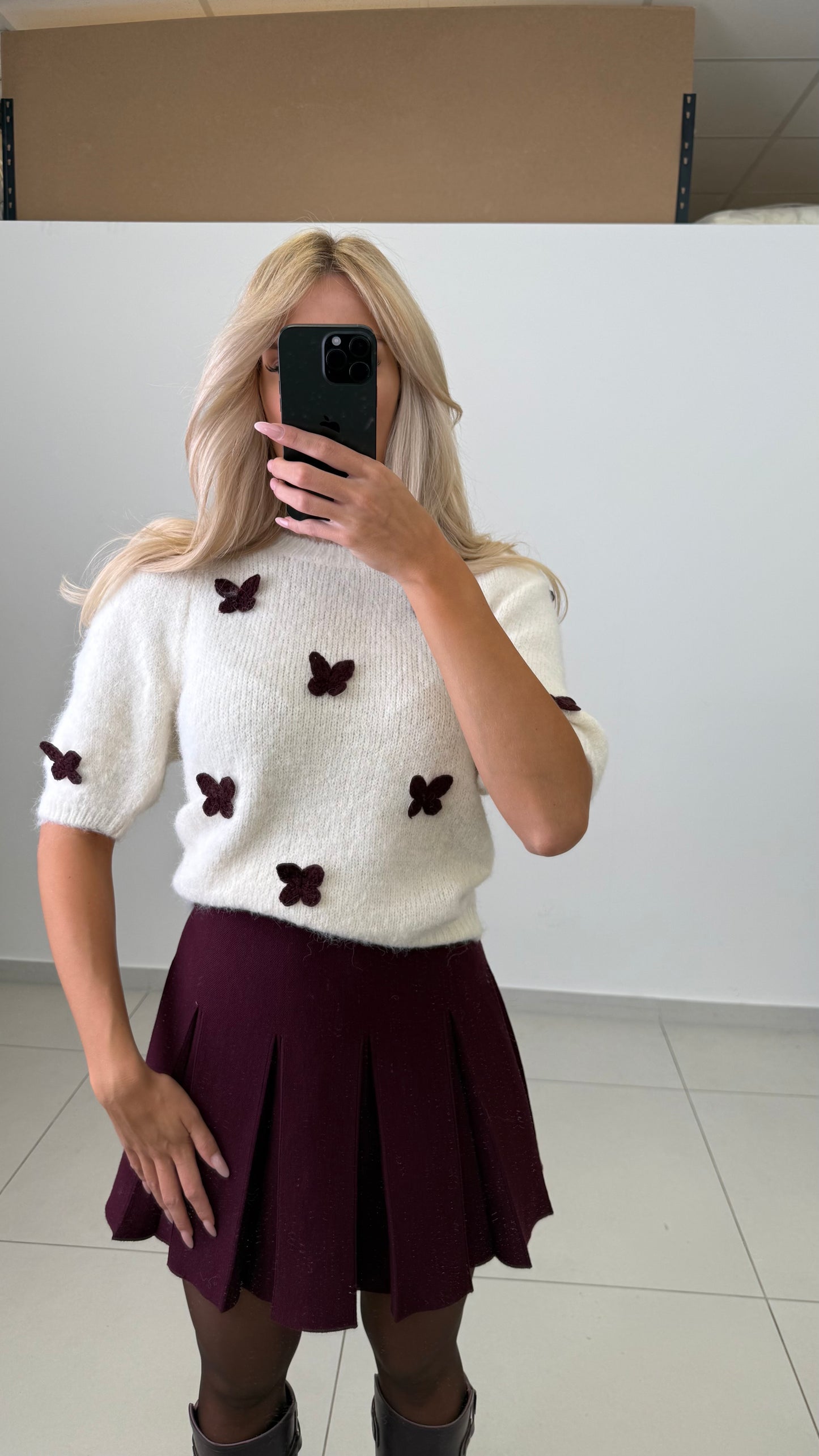 FALTENROCK LARA WEINROT