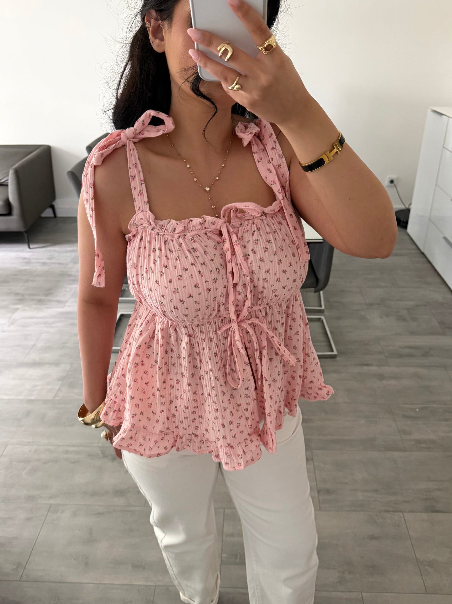MUSSELIN TOP SOMMERBLÜTE – Musselin Mode Miss Nova