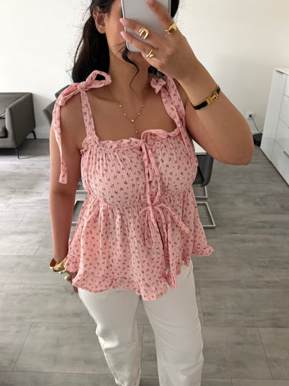 MUSSELIN TOP SOMMERBLÜTE – Musselin Mode Miss Nova