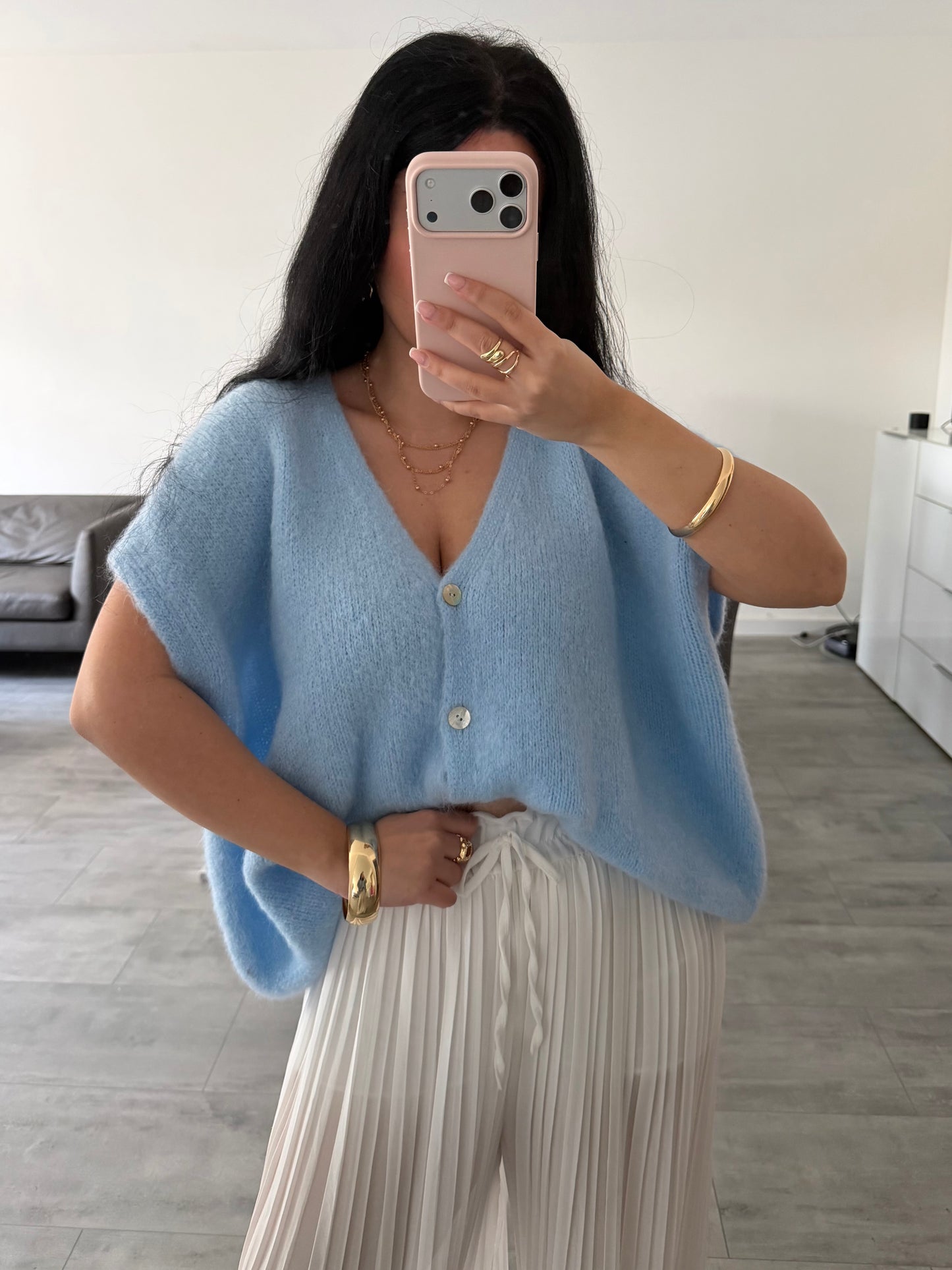 KURZARM STRICKJACKE LENI