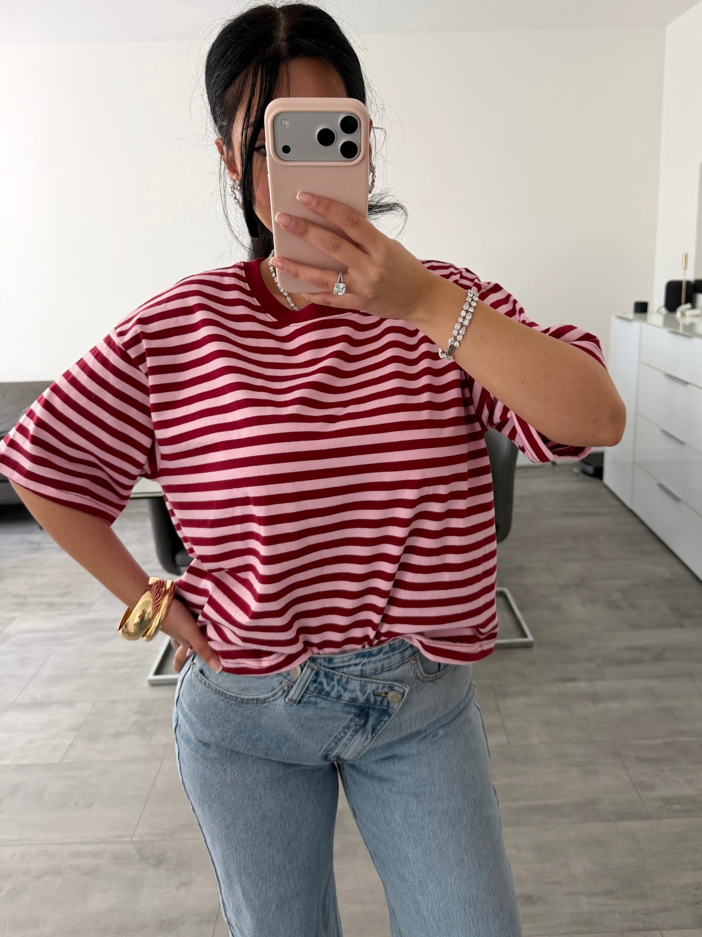 OVERSIZE STRIPED COTTON SHIRT – Miss Nova Damenmode