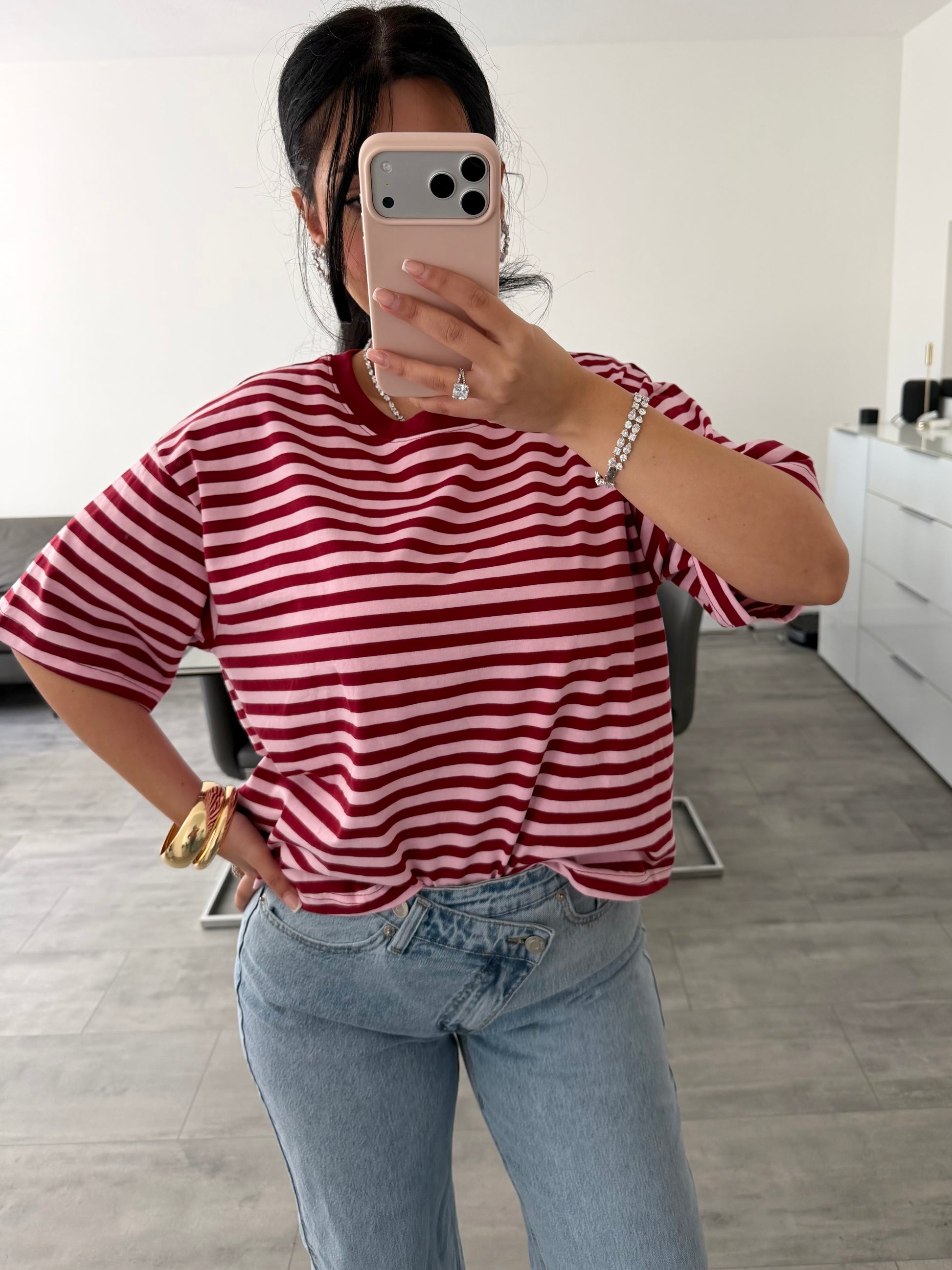 OVERSIZE STRIPED COTTON SHIRT – Miss Nova Damenmode