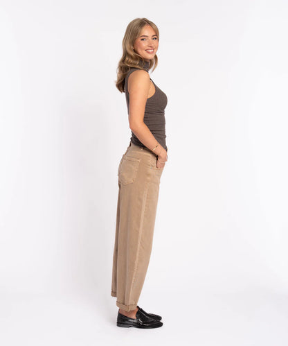 STRETCH BALLOON JEANS VALERIE CAMEL