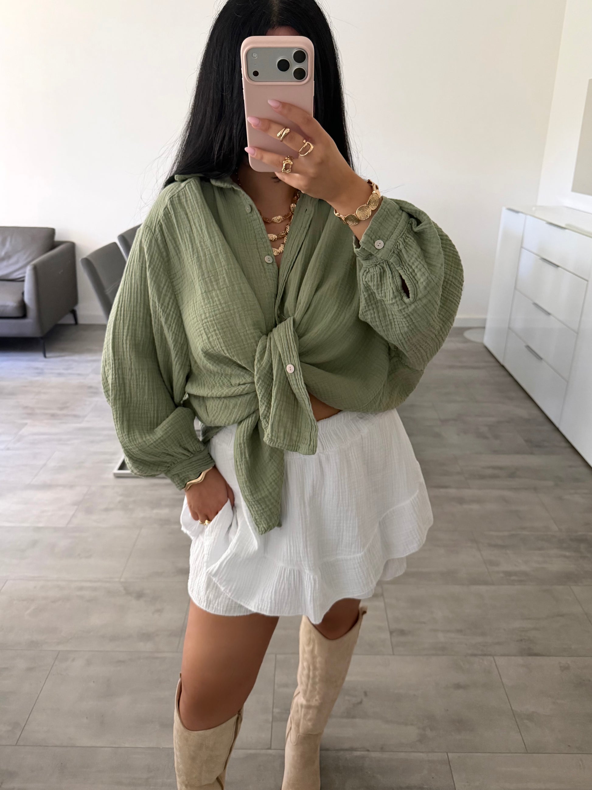 MUSSELIN BLUSE LEYA – Musselin Bluse bei Missnova
