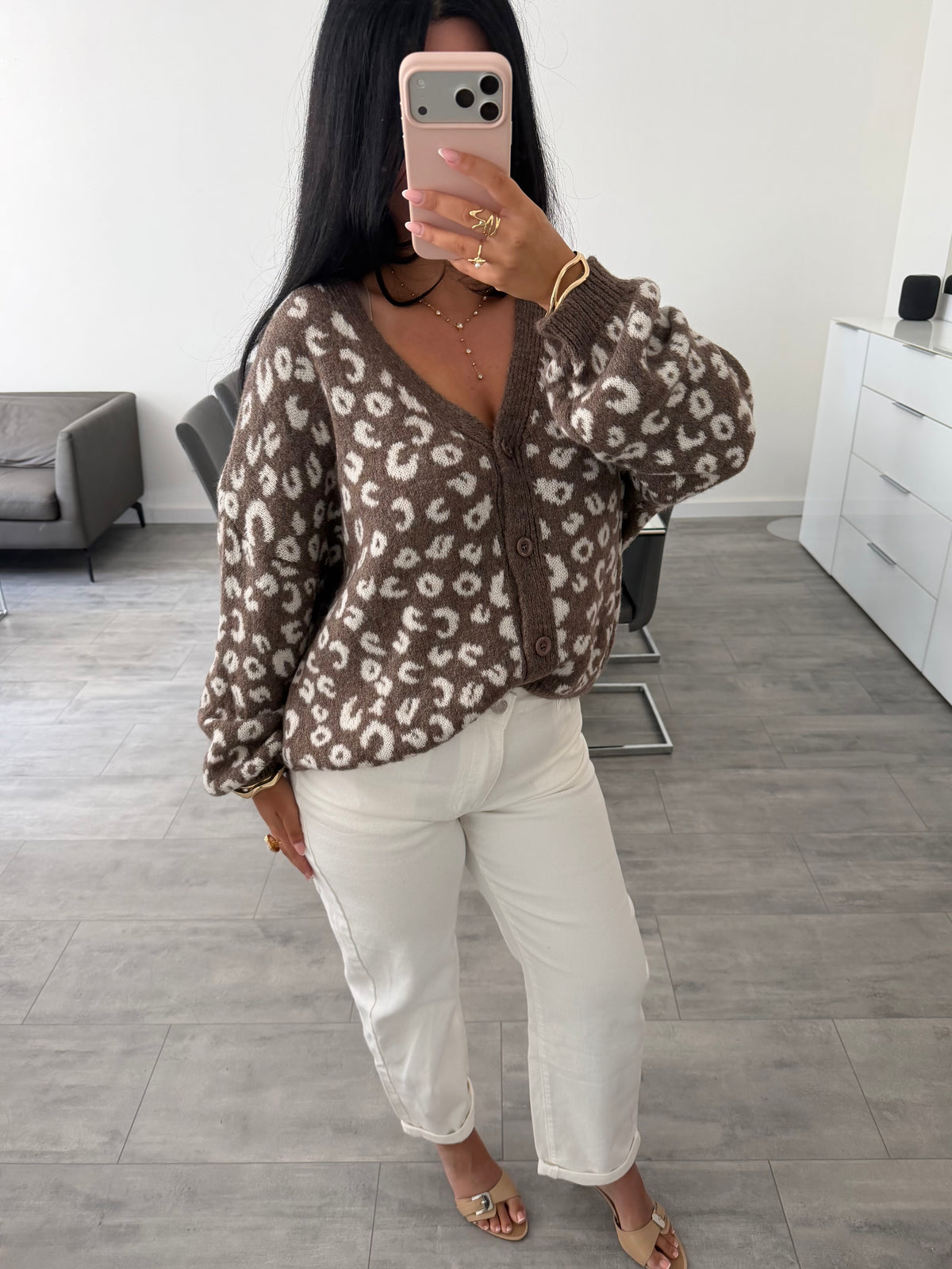 CARDIGAN ZIVA LEOPARDENMUSTER