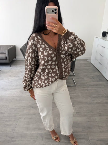 CARDIGAN ZIVA LEOPARDENMUSTER