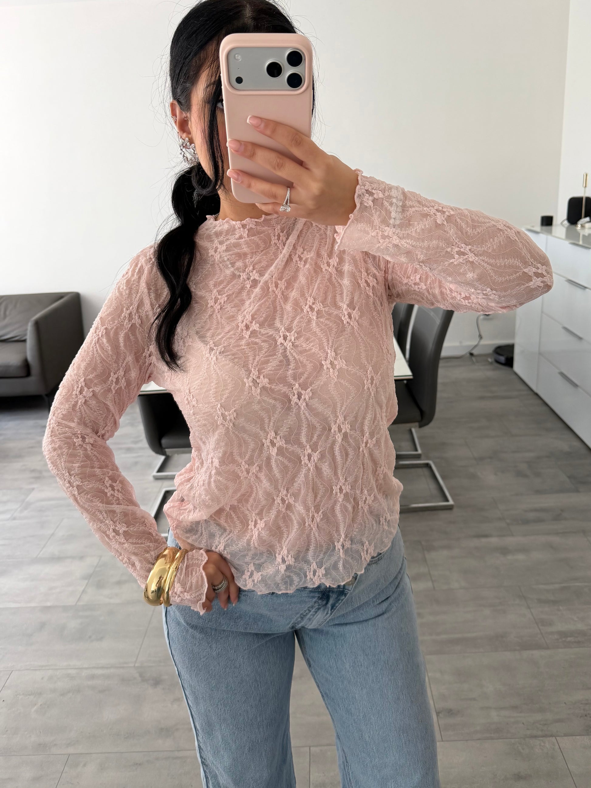 SPITZEN OBERTEIL ZENDAYA ROSA – Miss Nova Damenmode