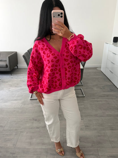 CARDIGAN ZIVA LEOPARDENMUSTER