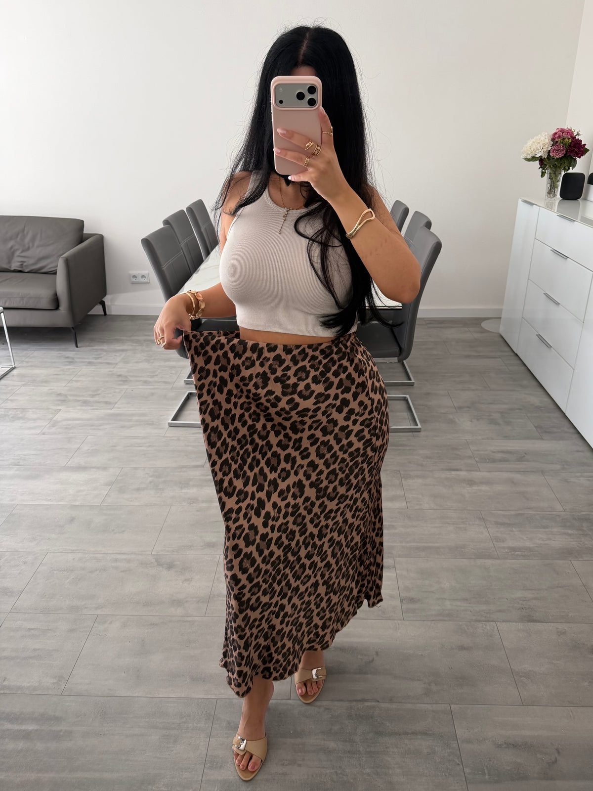 MAXI SEIDENROCK LEOPRINT