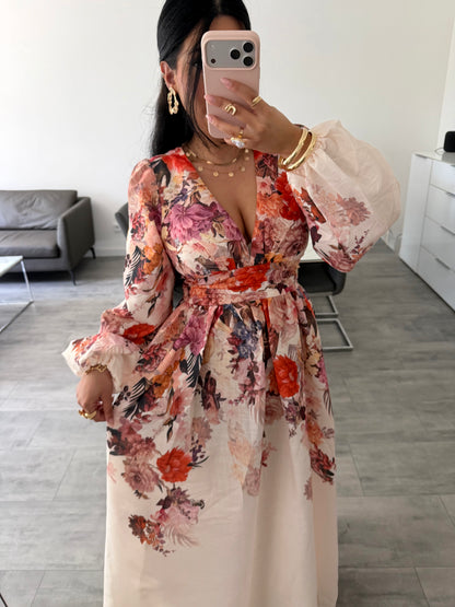 BAUMWOLL-LEINEN MAXIKLEID AMELA