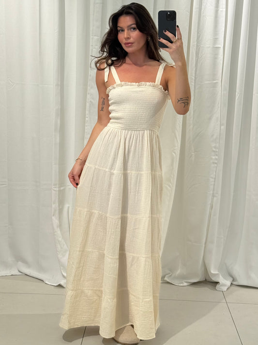MUSSELIN KLEID LAYLA MIT SCHLEIFEN Musselin kaufen | Miss Nova