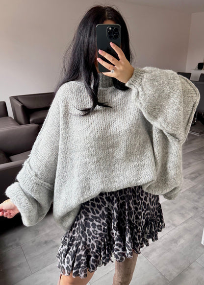 OVERSIZE PULLOVER FIONA GRAU