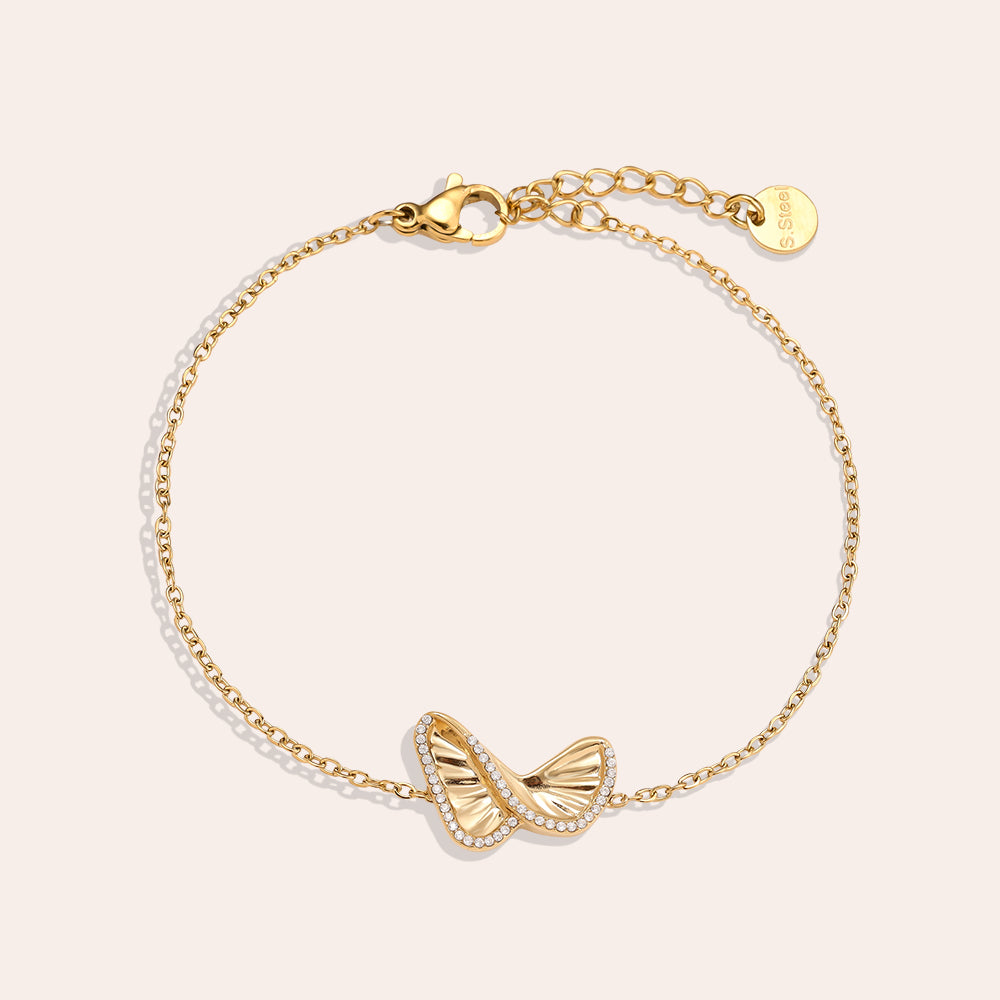 EDELSTAHL ARMKETTE DIAMOND BUTTERFLY – Damenmode bei Miss Nova