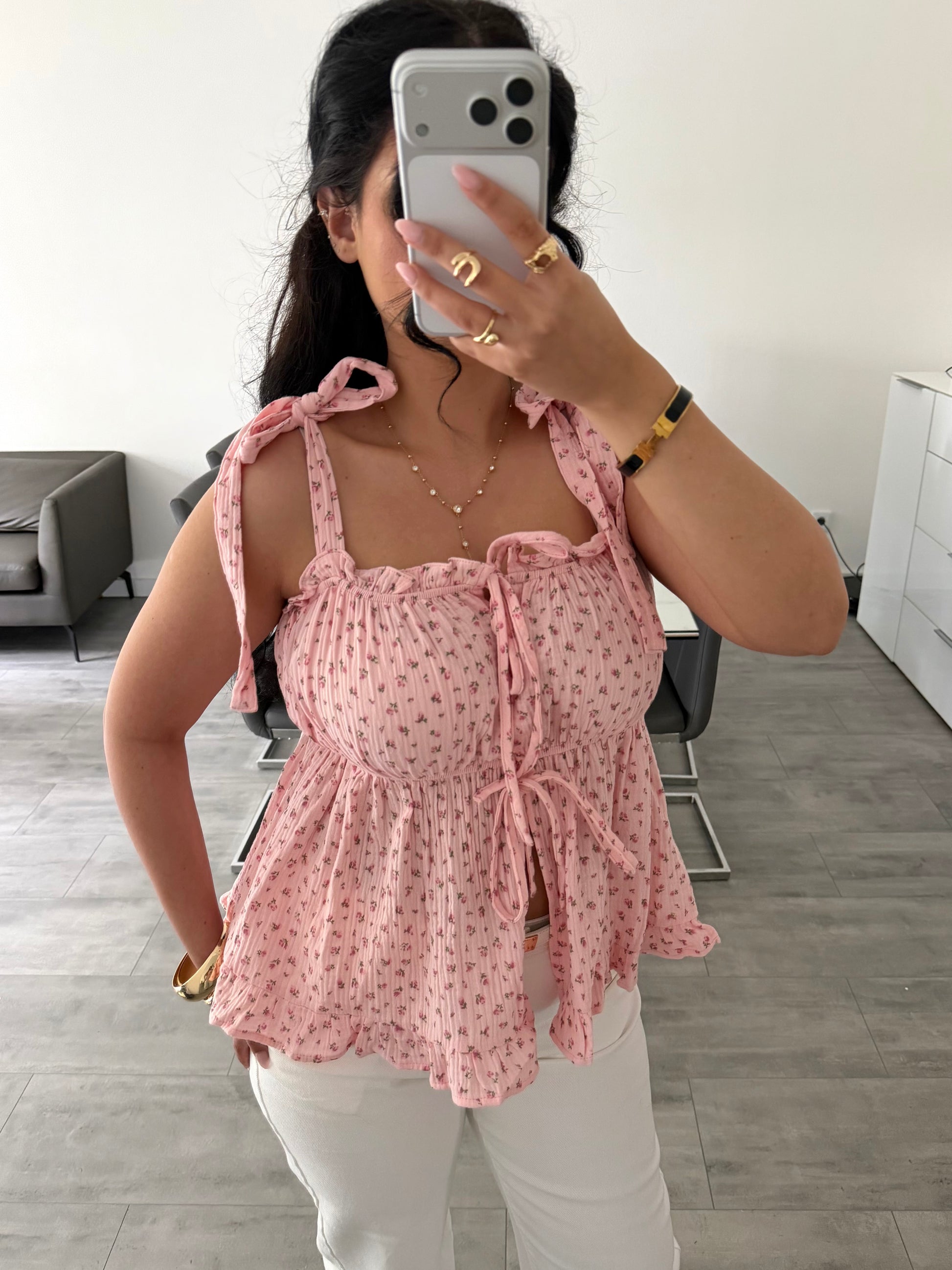 MUSSELIN TOP SOMMERBLÜTE – Musselin Mode Miss Nova