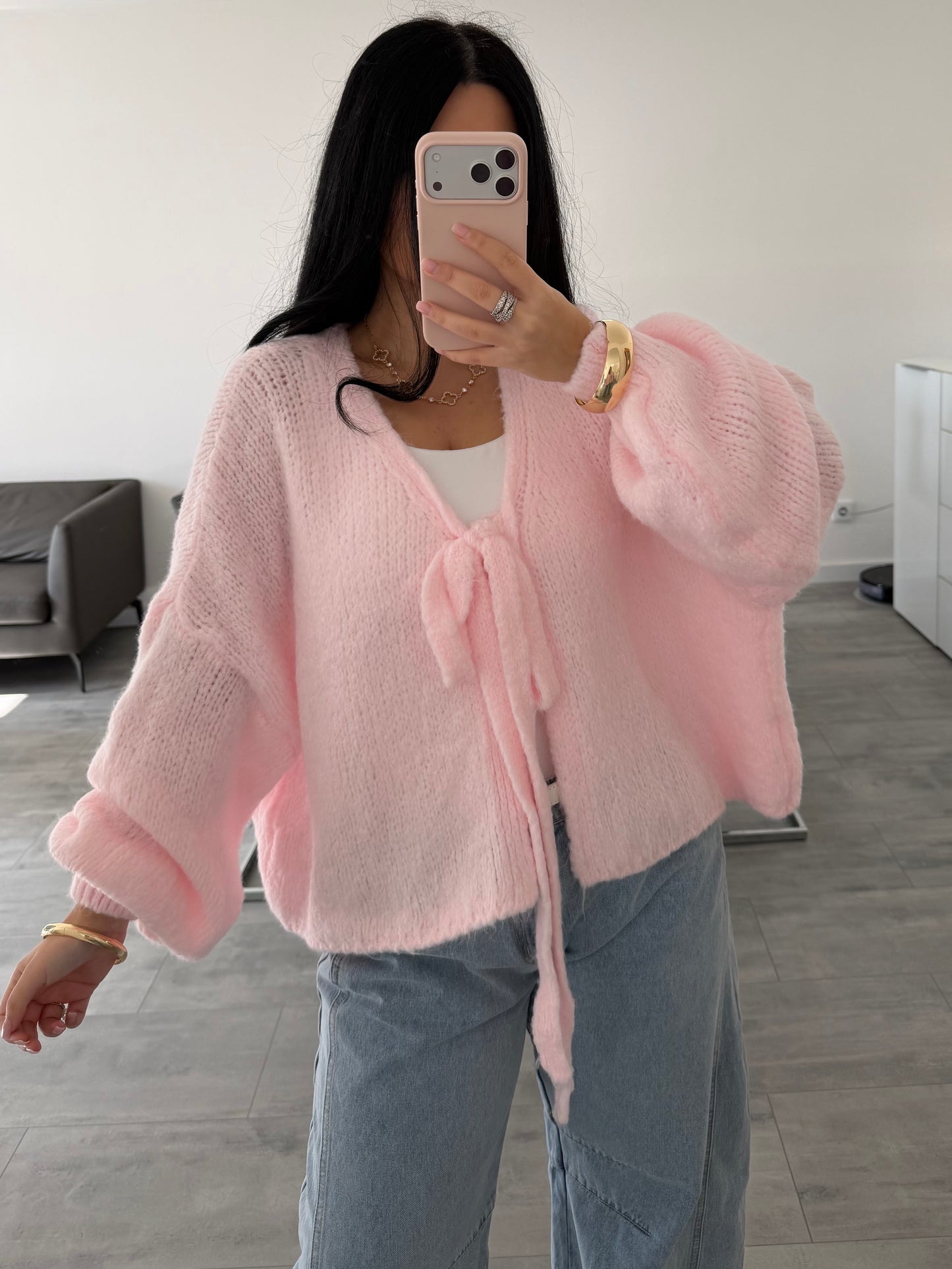 SOFT CARDIGAN NORA MIT SCHLEIFE