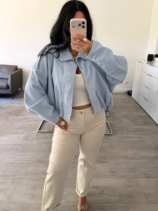 CORD JACKE BABYBLAU Musselin kaufen | Miss Nova
