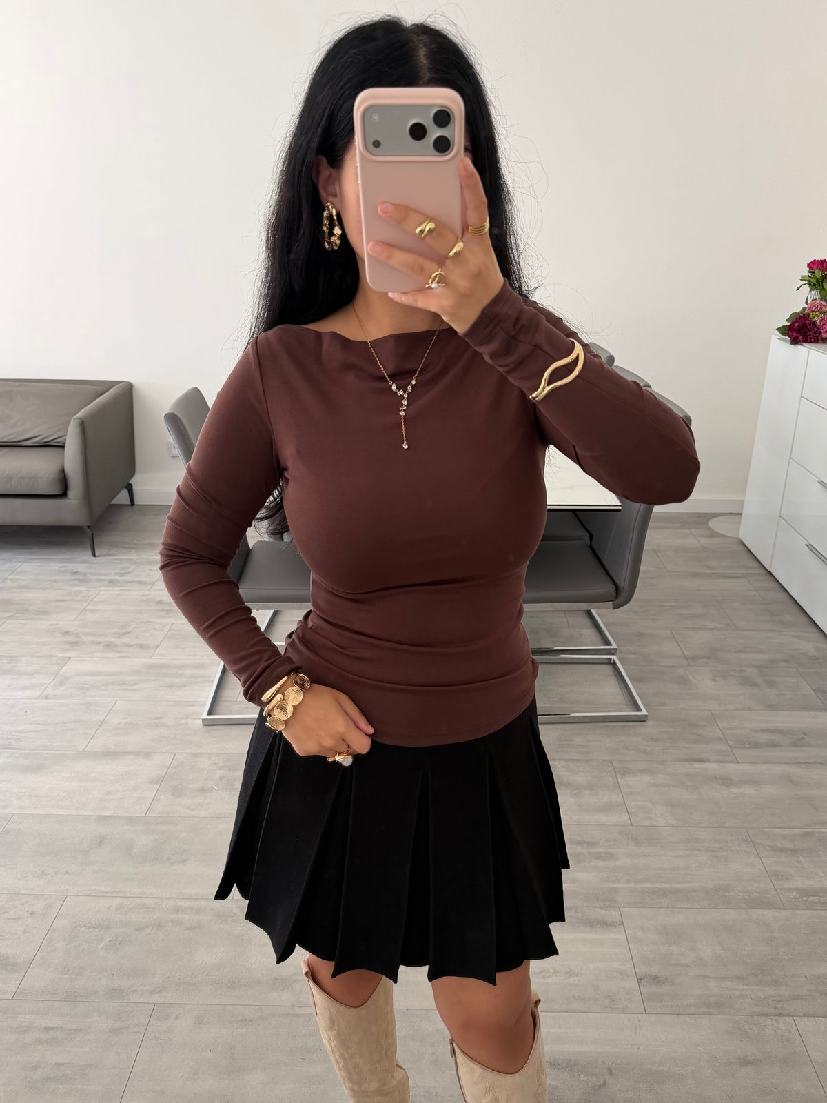 SOFT TOUCH LONGSLEEVE MIT U-BOOT-AUSSCHNITT