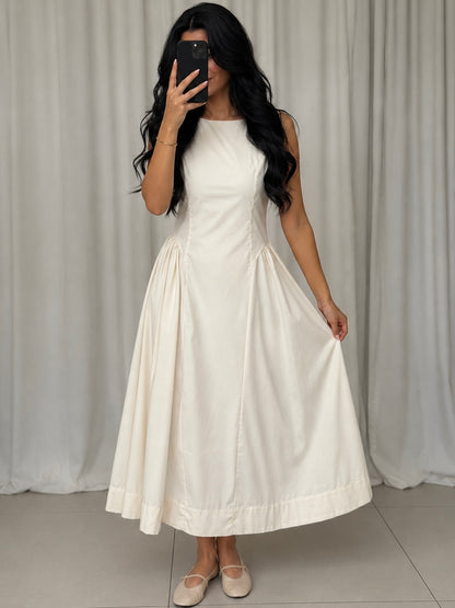 POPELINE MIDIKLEID FLORENTINA