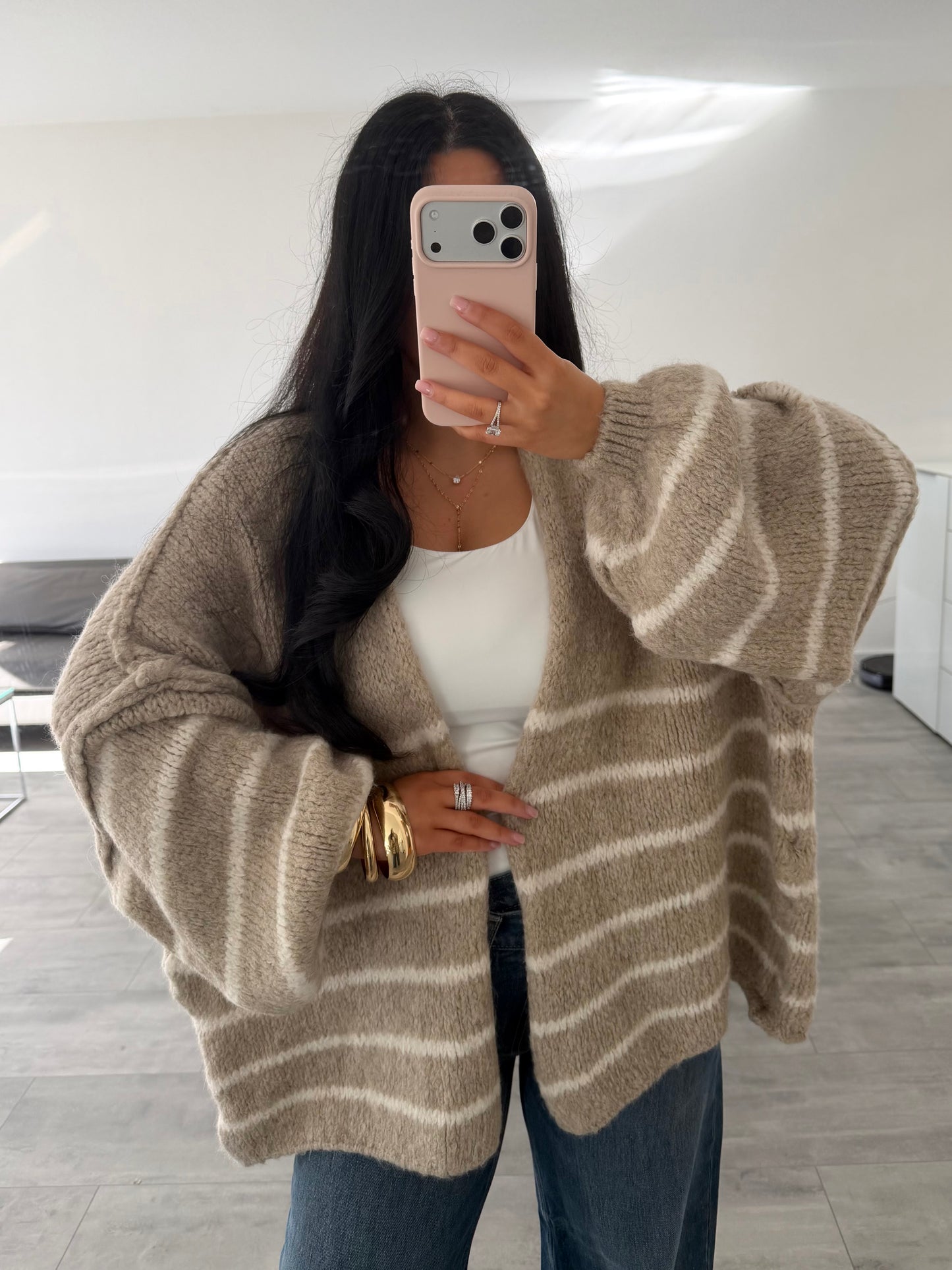 OVERSIZE CARDIGAN FELI GESTREIFT