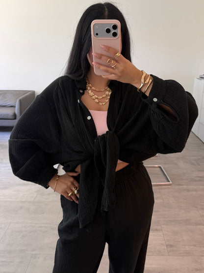 MUSSELIN BLUSE LEYA