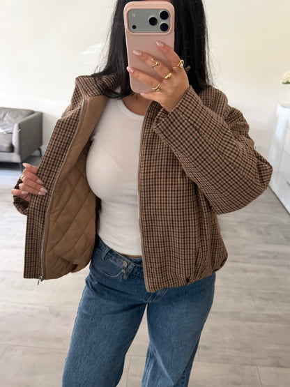 LEICHTE KARO-JACKE GINA BRAUN