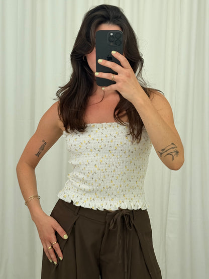 MUSSELIN BANDEAU TOP BLÜMCHENLIEBE – Musselin Mode Miss Nova