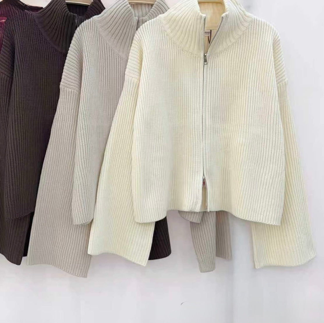 DOUBLE ZIP STRICKJACKE KLEA