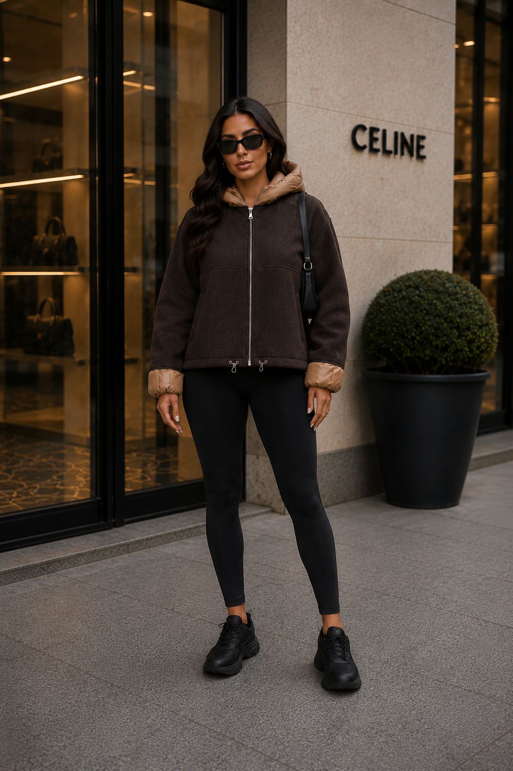 Jacke Eli̇n Dark Mocha – MissNova Damenmode