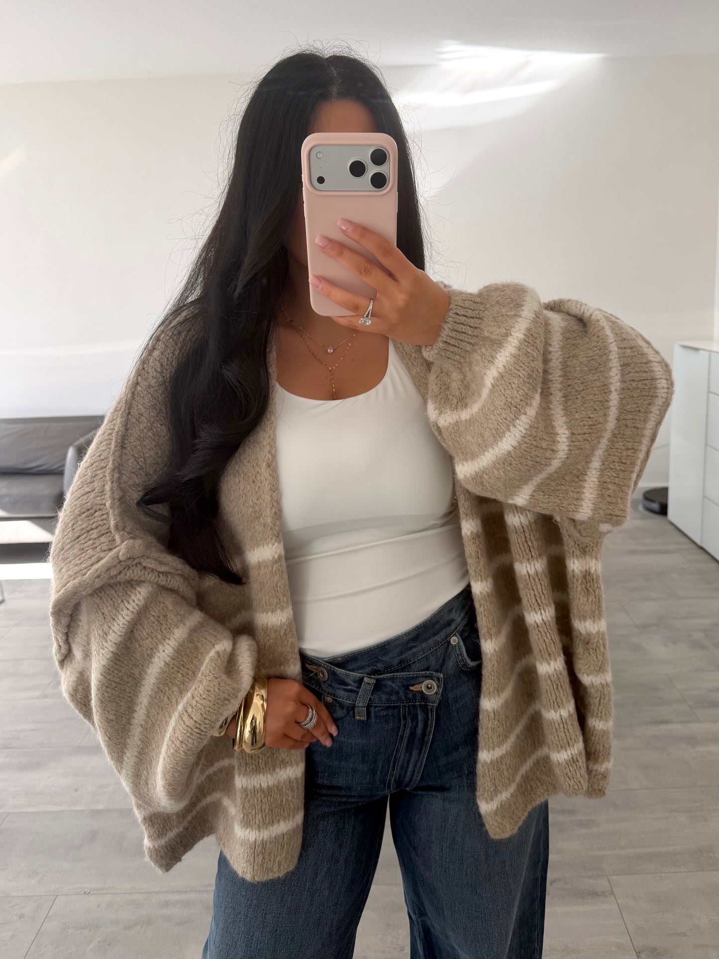 OVERSIZE CARDIGAN FELI GESTREIFT