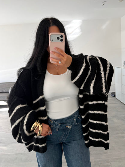 OVERSIZE CARDIGAN FELI GESTREIFT