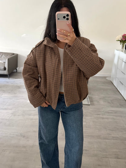 LEICHTE KARO-JACKE GINA BRAUN