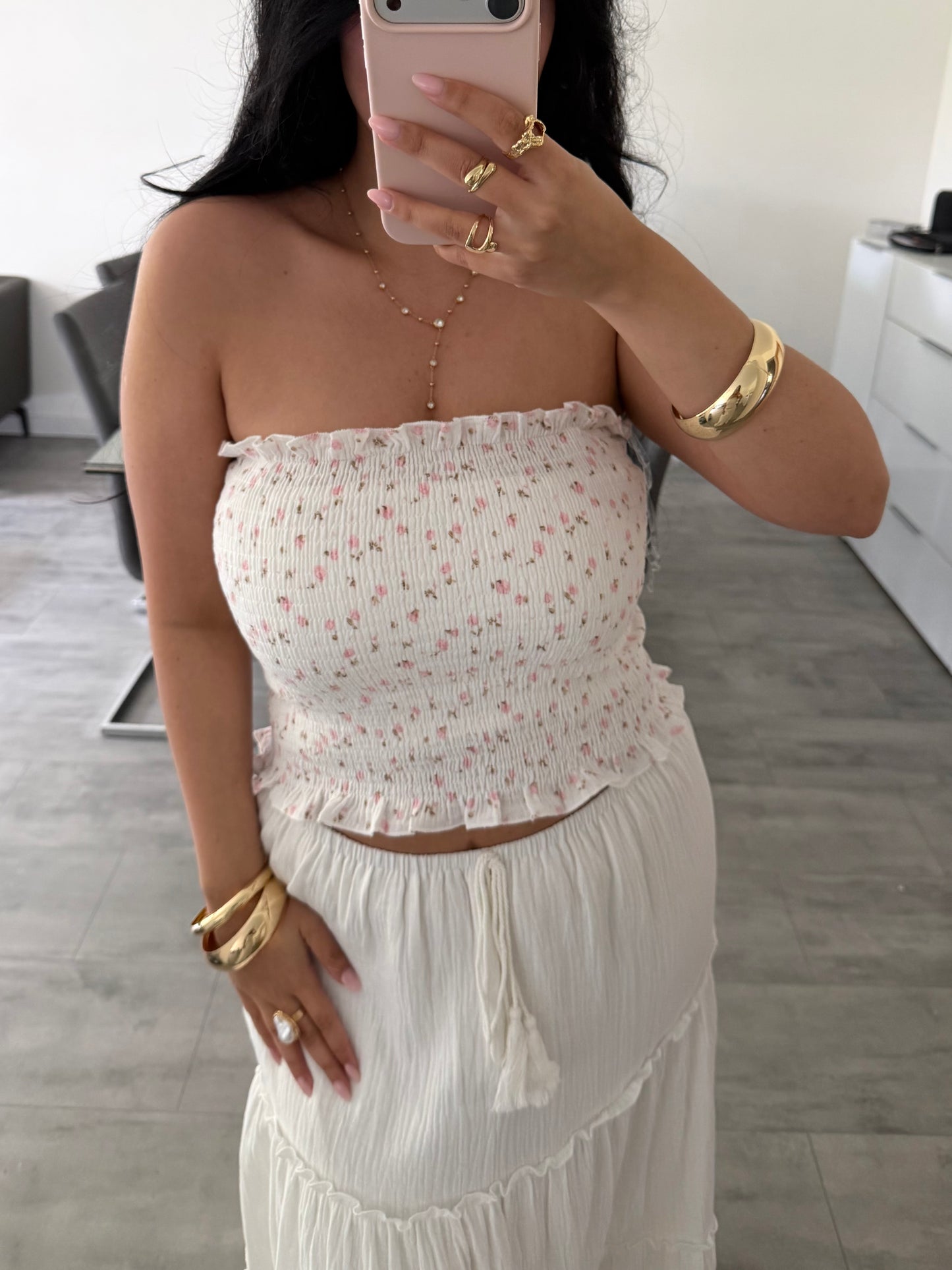 MUSSELIN BANDEAU TOP BLÜMCHENLIEBE – Musselin Damenmode bei Miss Nova