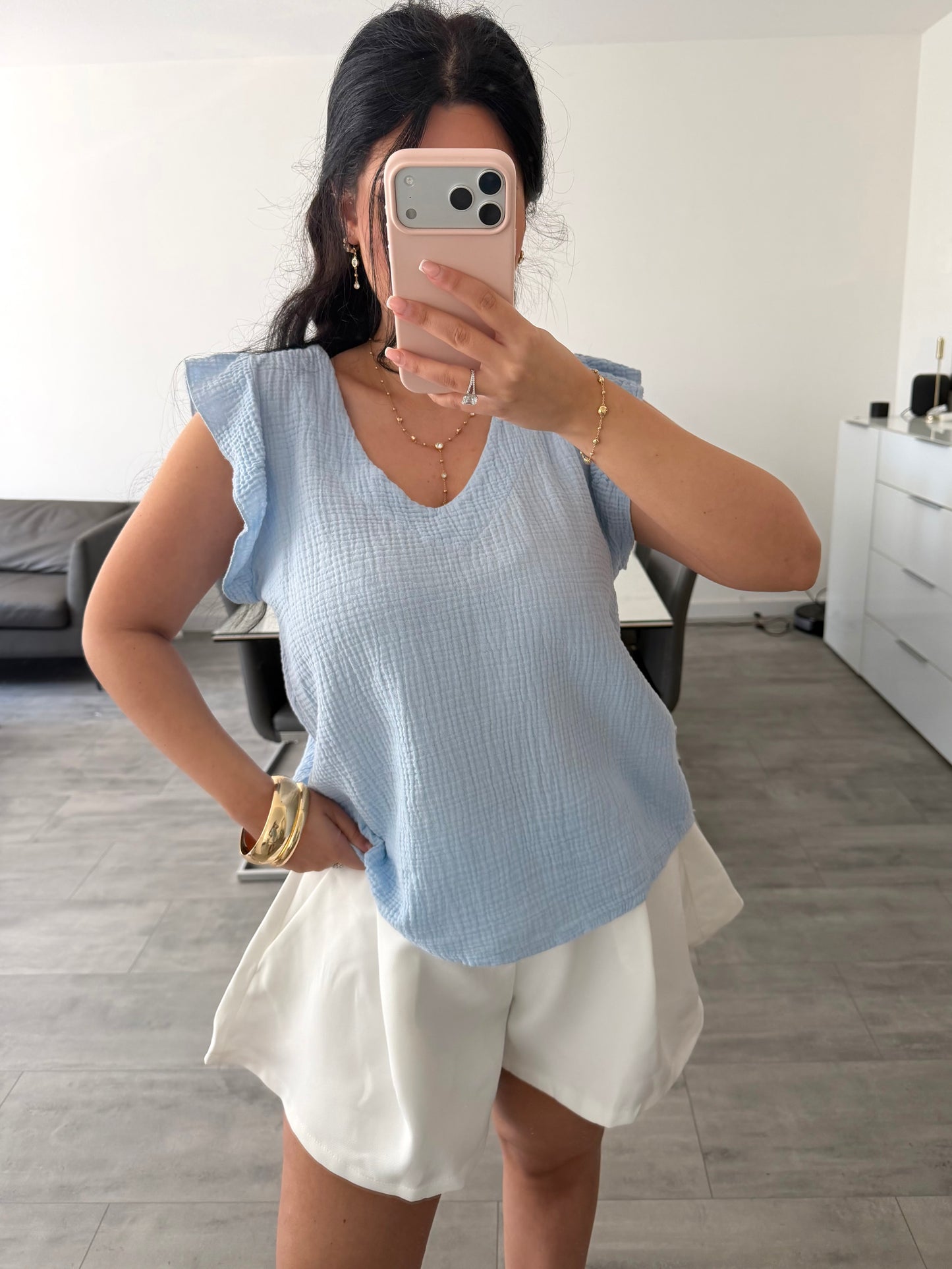 MUSSELIN TOP ESTHER – Musselin Mode Miss Nova