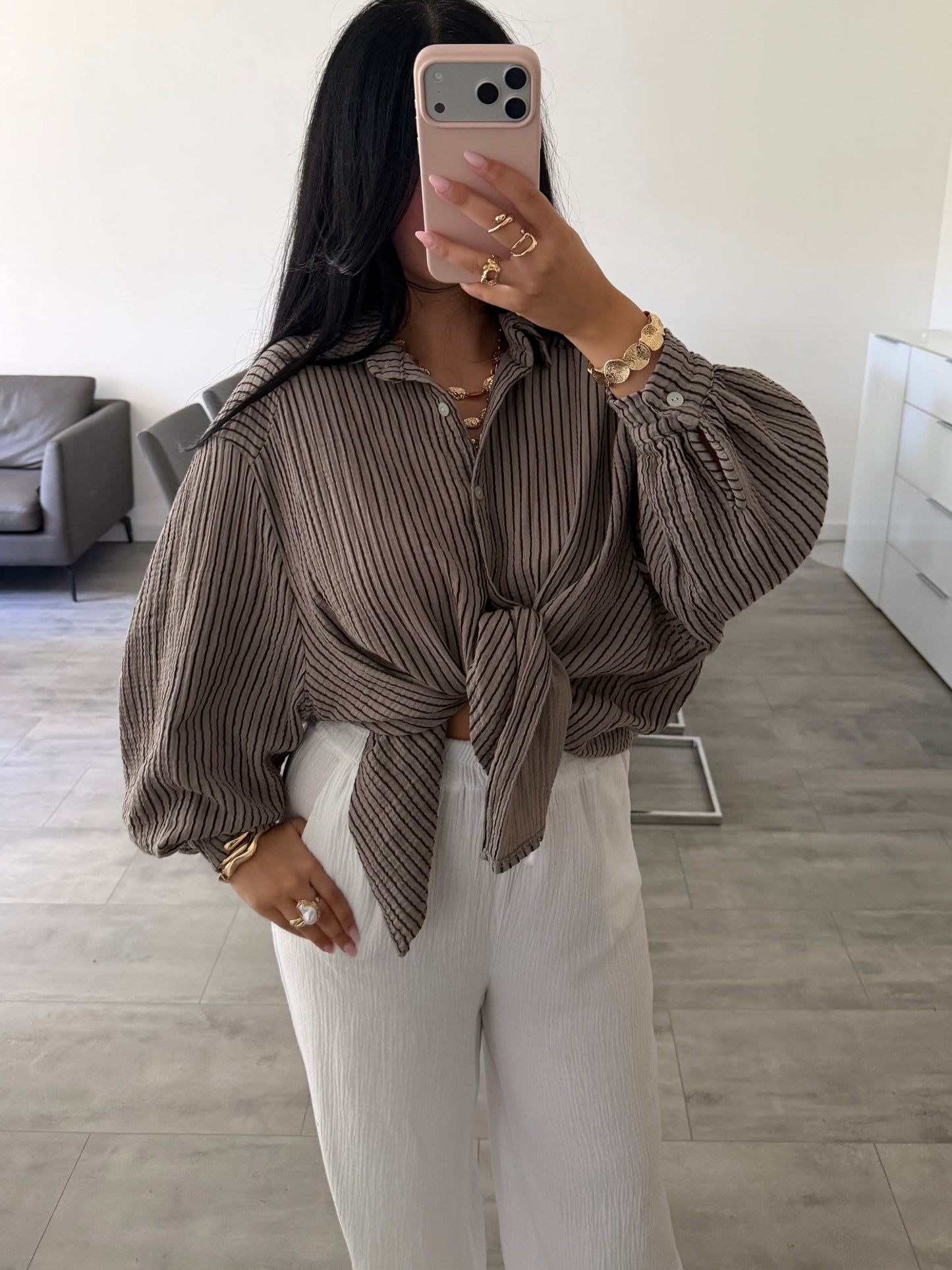 MUSSELIN BLUSE FABIENNE STREIFEN – Musselin Bluse bei Missnova