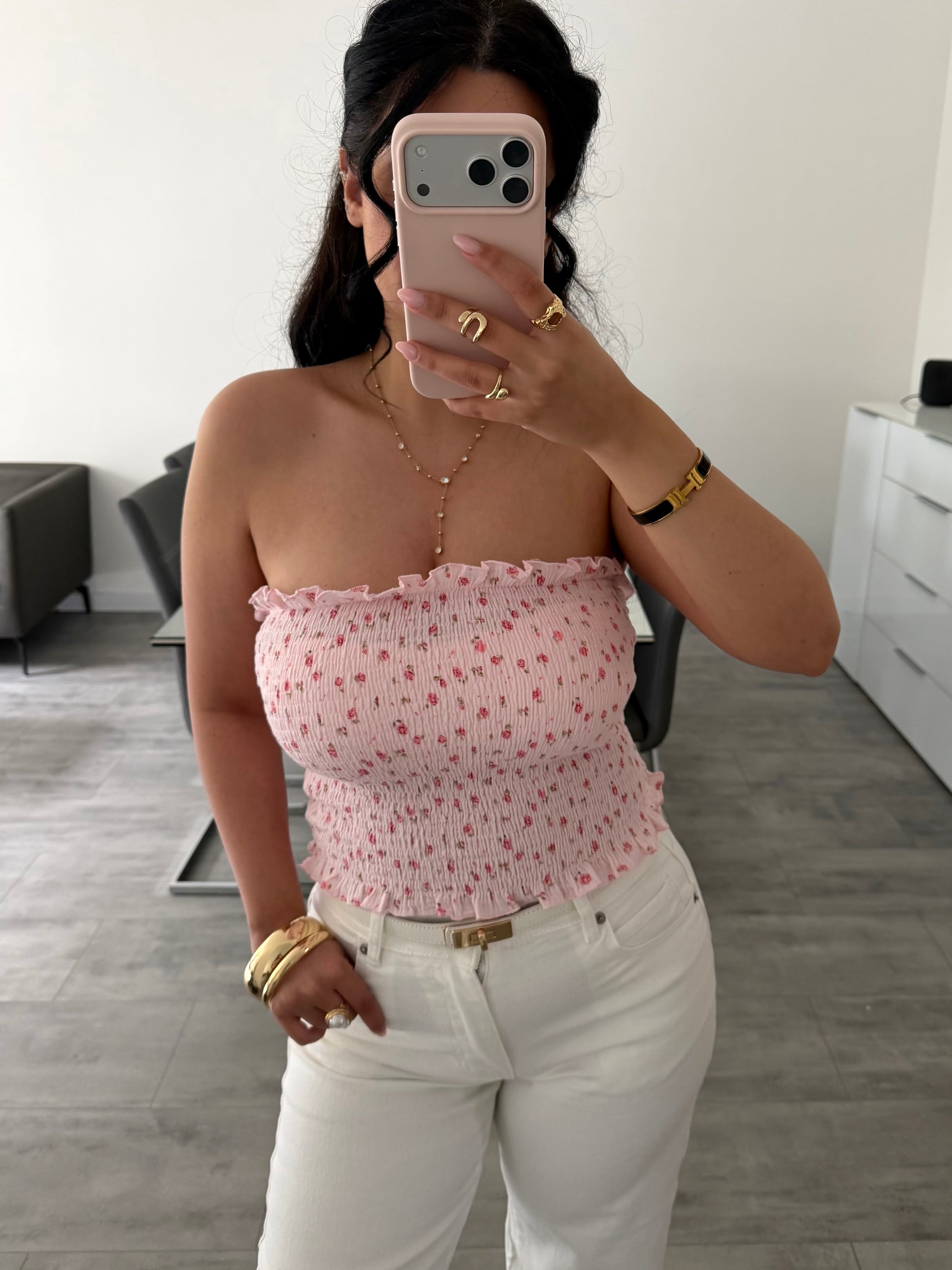 MUSSELIN BANDEAU TOP BLÜMCHENLIEBE – Musselin Mode Miss Nova