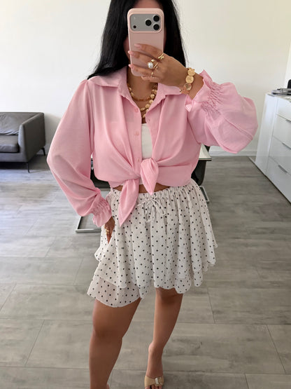 SOFT BLUSE MIT RÜSCHENÄRMEL ANTONELLA