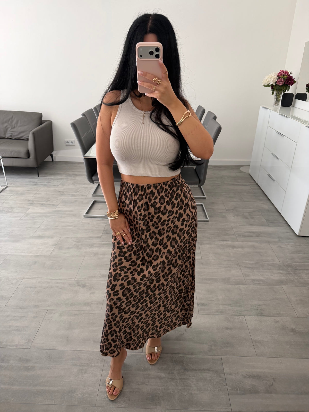 MAXI SEIDENROCK LEOPRINT