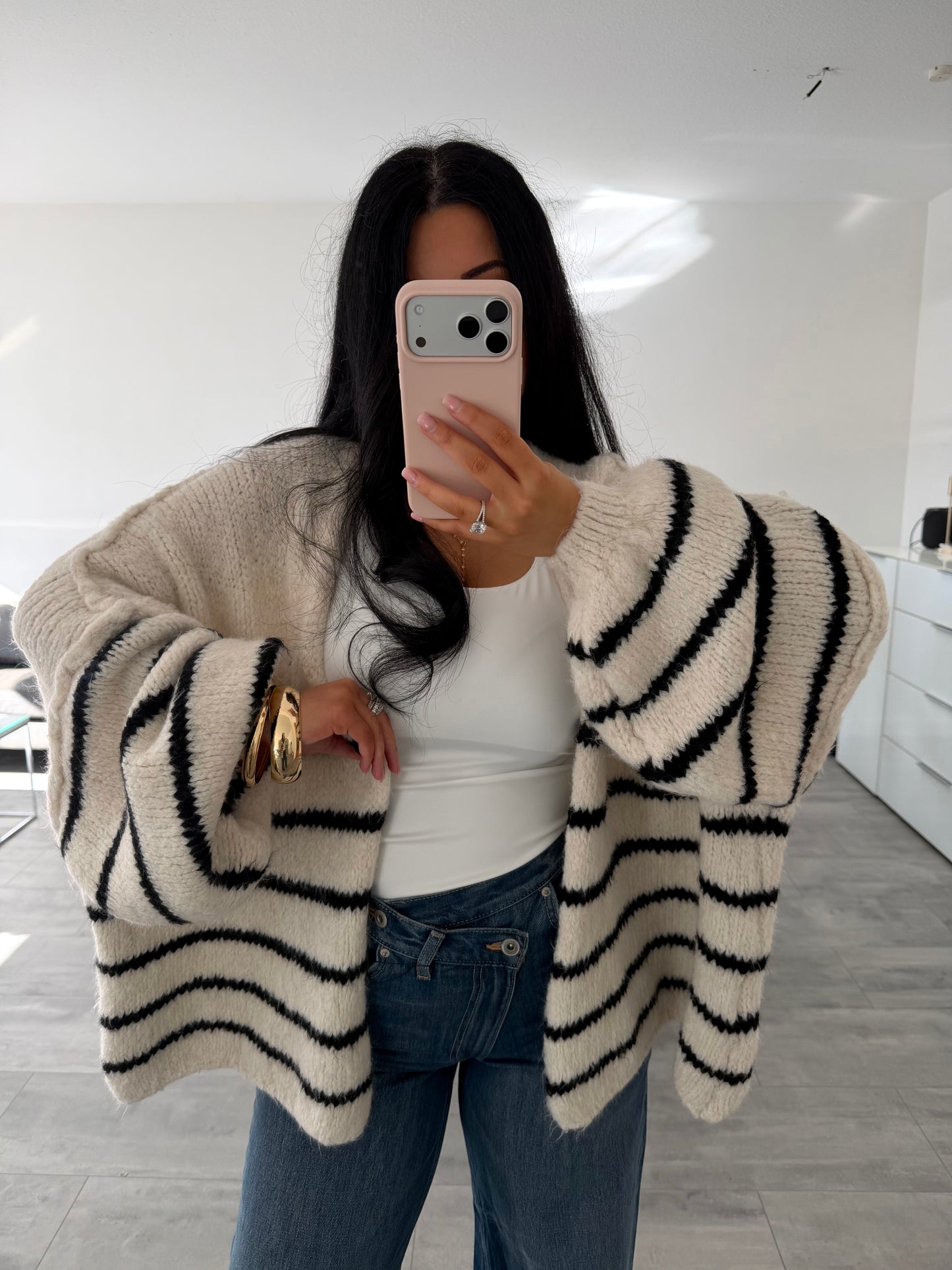 OVERSIZE CARDIGAN FELI GESTREIFT