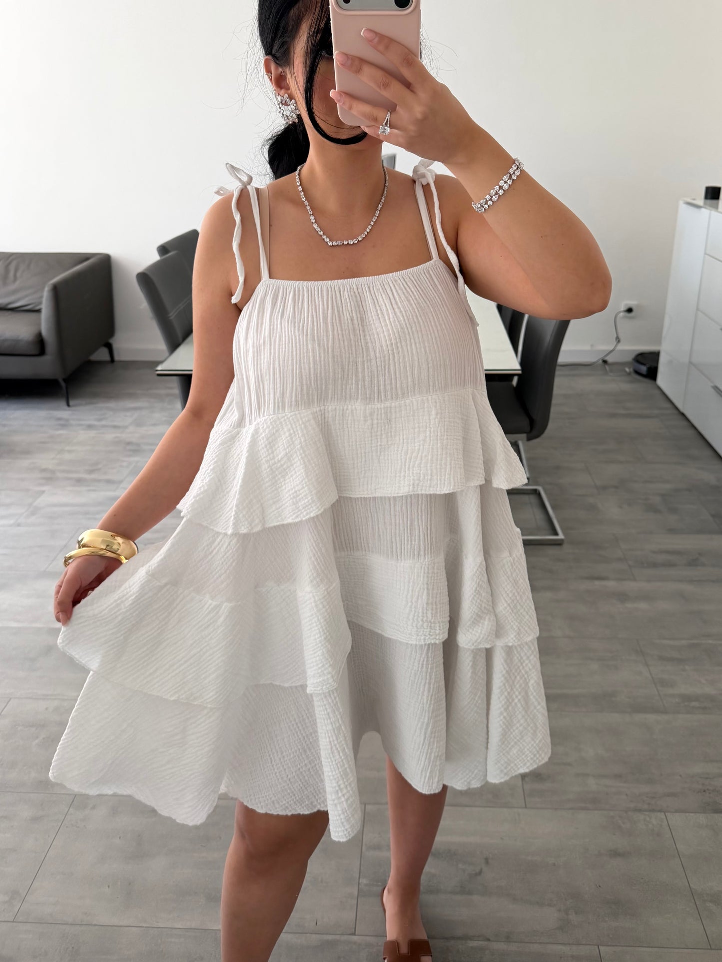 MUSSELIN KLEID JENNY KURZ – Musselin Mode Miss Nova