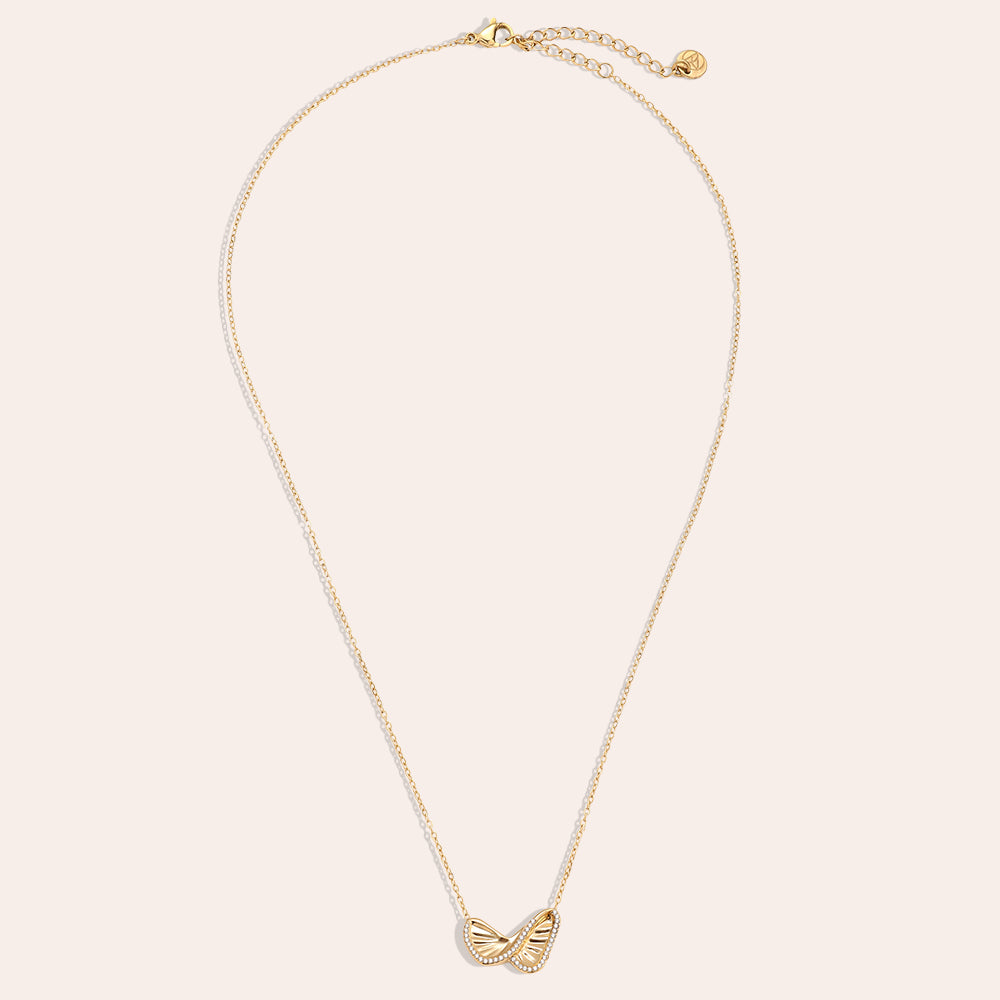 EDELSTAHL HALSKETTE DIAMOND BUTTERFLY – Damenmode bei Miss Nova