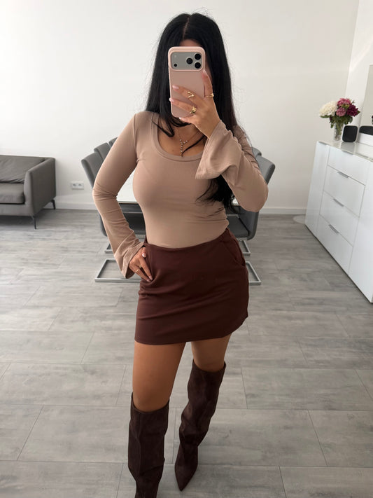 HOSENROCK IVY CHOCOLATE Musselin kaufen | Miss Nova
