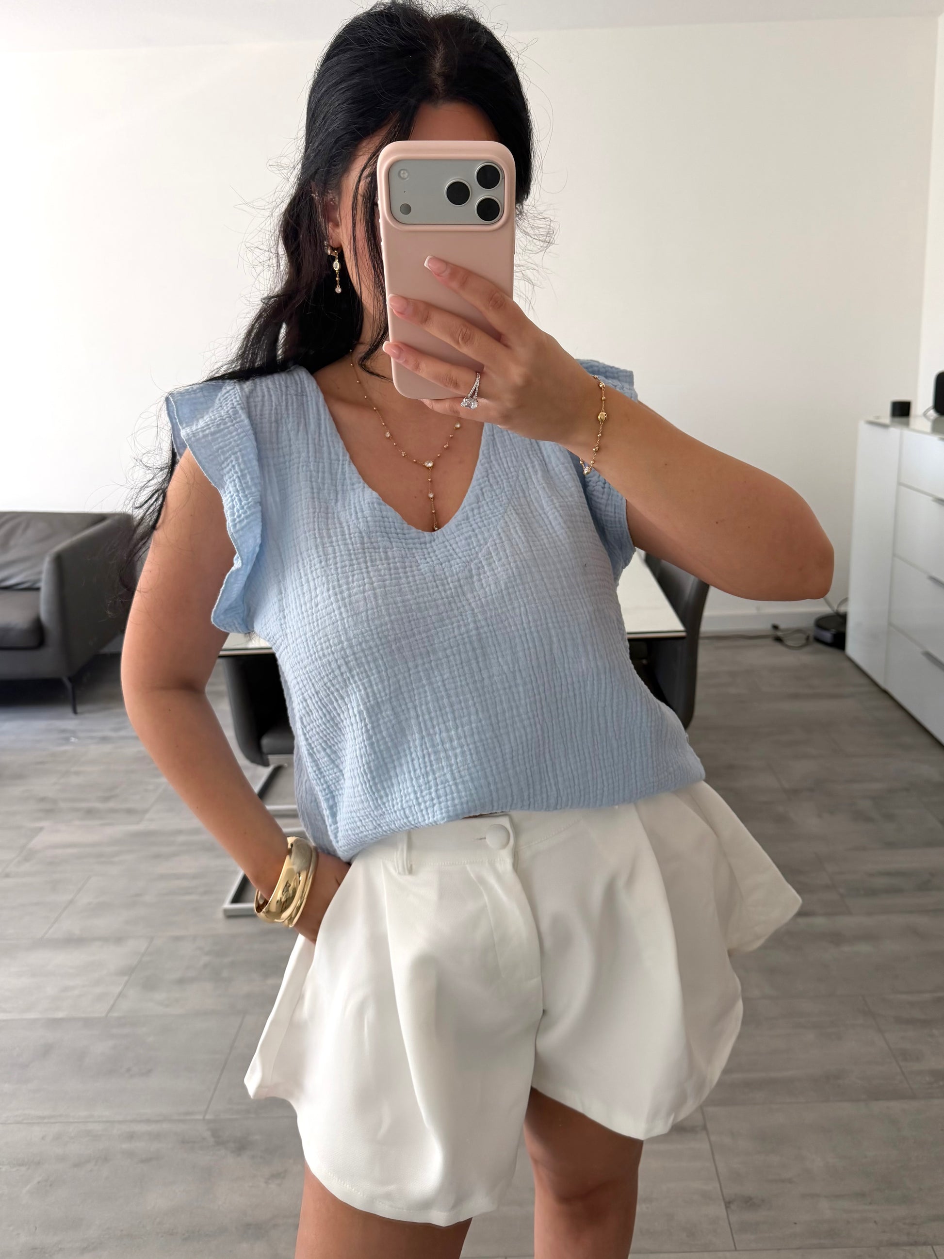 MUSSELIN TOP ESTHER – Musselin Mode Miss Nova
