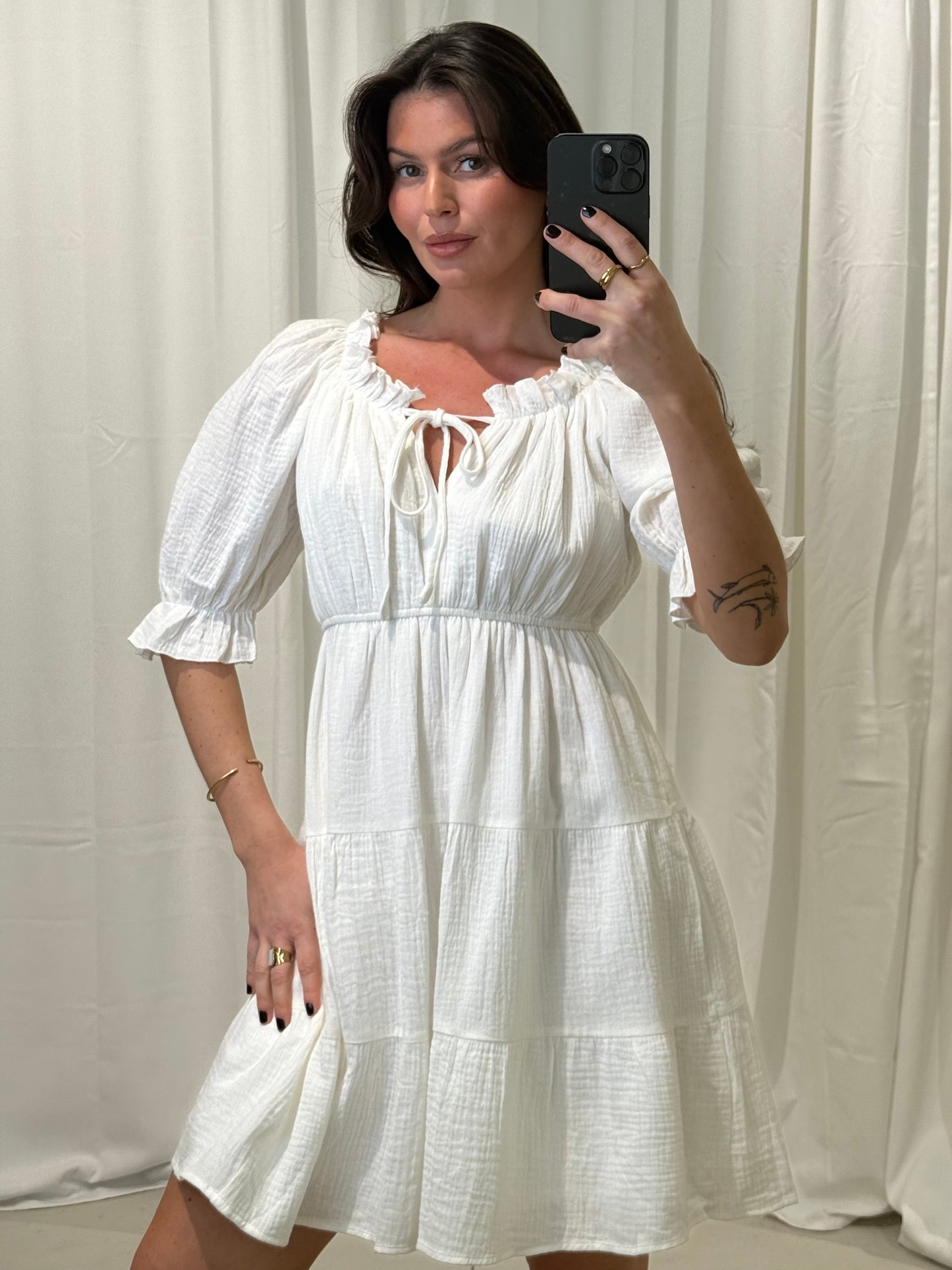 MUSSELIN BABYDOLLKLEID ELLA