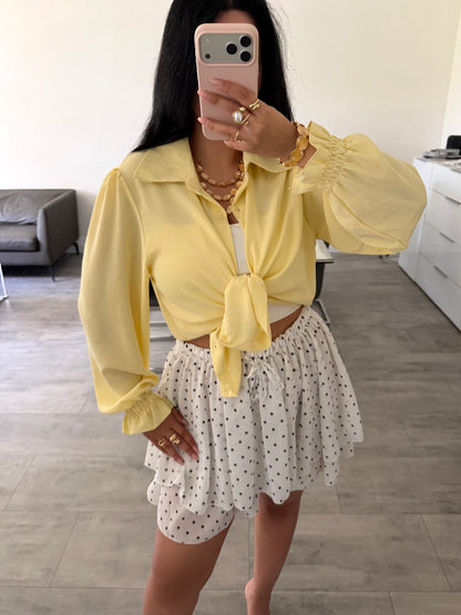 SOFT BLUSE MIT RÜSCHENÄRMEL ANTONELLA