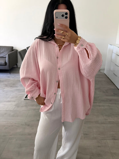 MUSSELIN BLUSE FABIENNE STREIFEN – Musselin Bluse bei Missnova