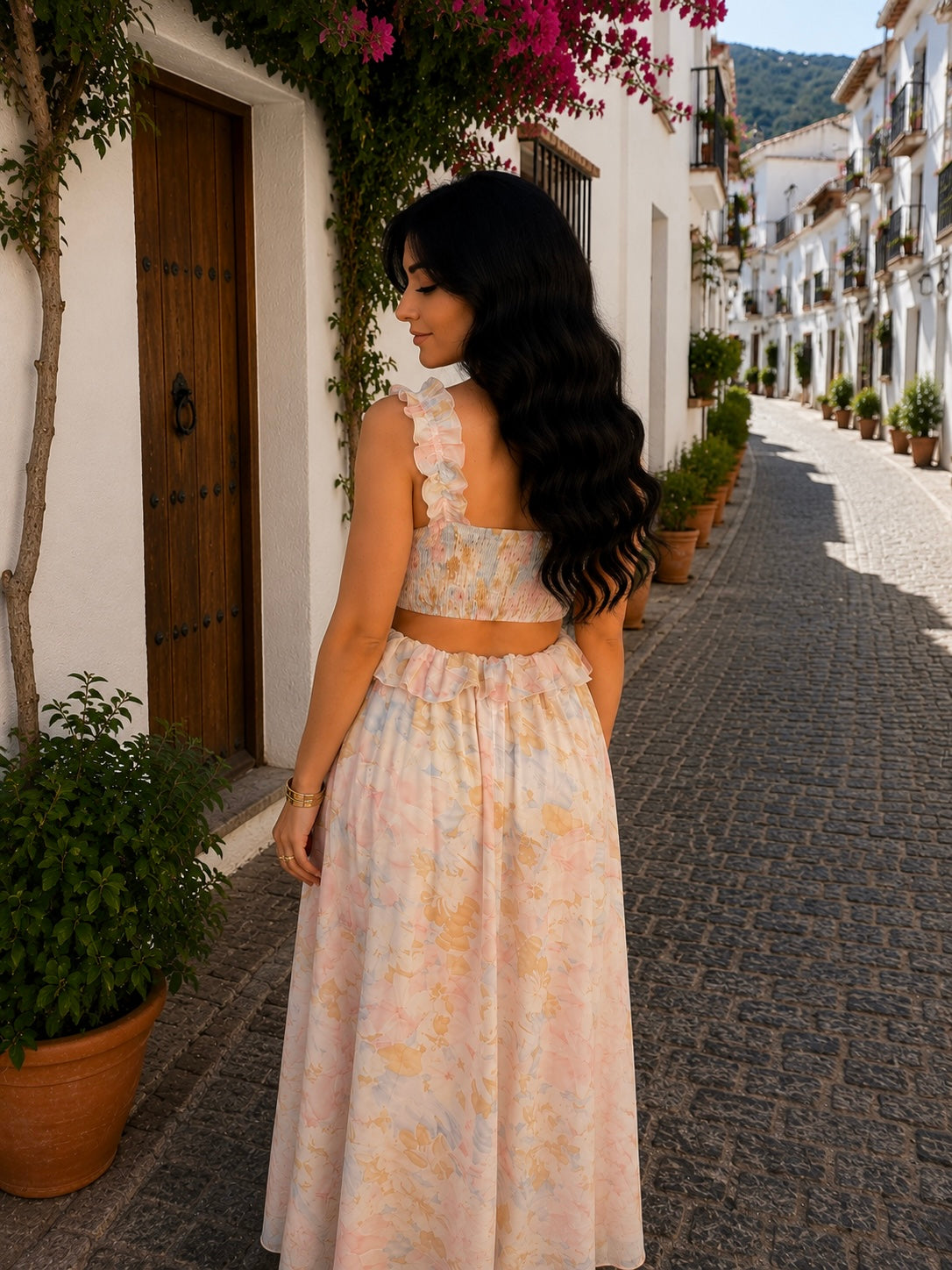 MAXIKLEID STELLA MIT RÜCKENAUSSCHNITT