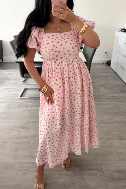 MUSSELIN KLEID ROSALIE MIT ROSENMUSTER – Musselin Mode Miss Nova